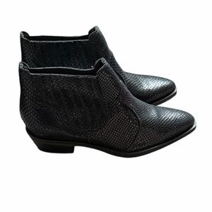 Black Textured Ankle Boots size 40
